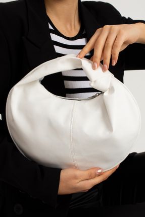 کیف دستی سفید زنانه سایز کوچک چرم مصنوعی کد 822265927