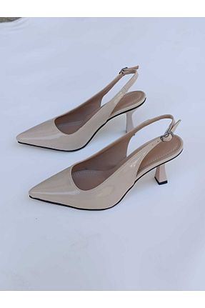 کفش مجلسی بژ زنانه چرم لاکی Fusya - کد 822287777