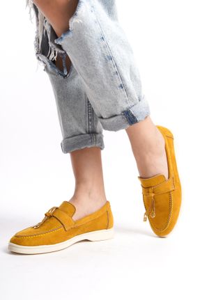 کفش لوفر زرد زنانه پاشنه کوتاه ( 4 - 1 cm ) کد 818435247