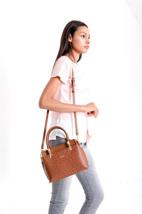 کیف دوشی قهوه ای زنانه چرم مصنوعی Just Polo - کد 51766643