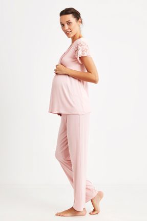 ست لباس راحتی حاملگی صورتی زنانه پلی اورتان کد 104379980
