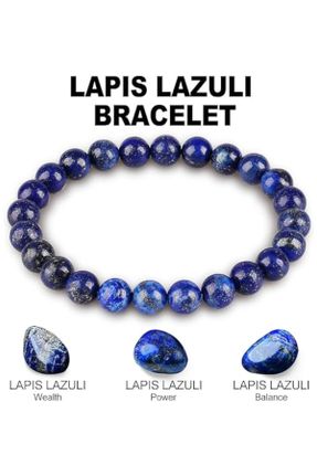 دستبند جواهر آبی زنانه سنگی کد 822413692