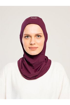 کلاه شنای حجاب زرشکی زنانه Monolou - کد 476006834