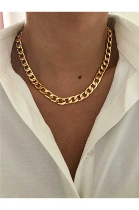 گردنبند جواهر طلائی زنانه فلزی کد 822534329