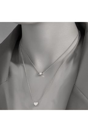 گردنبند جواهر زنانه فلزی کد 822534456