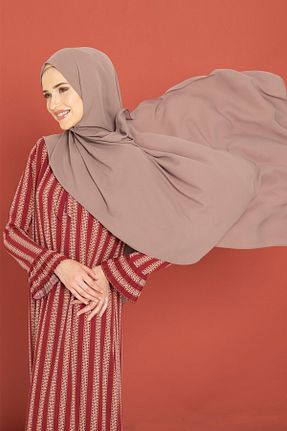 روسری قهوه ای 70 * 180 Beyza - کد 195493057