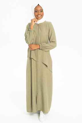 کلاه و ابایا خاکی زنانه کتان Beyza - کد 368767880