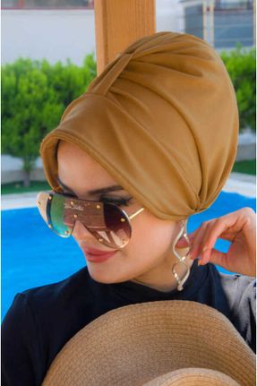 کلاه شنای اسلامی قهوه ای زنانه کد 744993092
