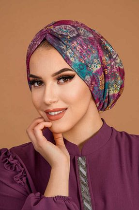 شال بنفش زنانه پنبه - پلی استر کد 815621588