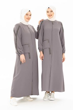 کلاه و ابایا طوسی زنانه بافتنی Beyza - کد 97422449