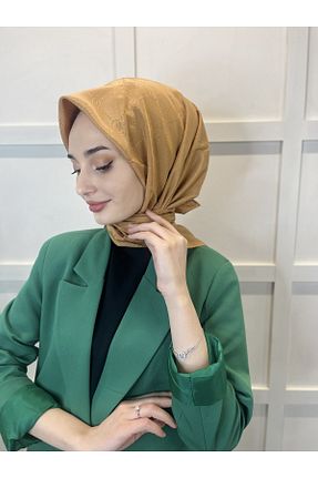 روسری زرد 90 x 90 PİRAMİT - کد 822576646