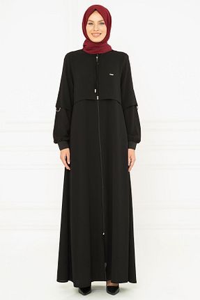 کلاه و ابایا مشکی زنانه بافتنی Beyza - کد 97422301