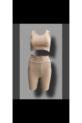 ست بالاتنه و پائین تنه بژ زنانه بافتنی GALADRİEL BOUTİQUE - کد 822582141