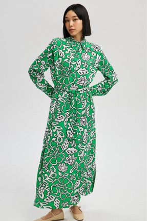 لباس سبز زنانه بافتنی رگولار آستین-بلند کد 822637900