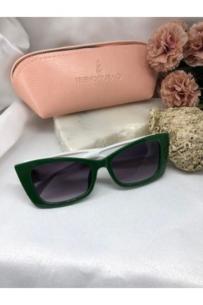عینک آفتابی سبز زنانه 54 UV400 استخوان گربه ای کد 822493801