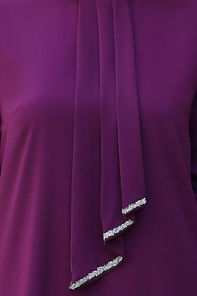 ست بالاتنه و پائین تنه حجاب بنفش زنانه رگولار FUVAL MODA - کد 822419480