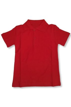 تی شرت قرمز بچه گانه یقه پولو اسلیم فیت تکی کد 822409232