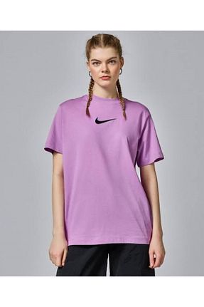 تیشرت بنفش زنانه Boyfriend Nike - کد 822420729