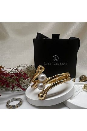 دستبند استیل (فولاد) طلائی زنانه استیل (فولاد) LUCİ LONTANE - کد 822435743