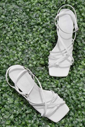 کفش پاشنه بلند کلاسیک سفید زنانه نوبوک پاشنه متوسط ( 5 - 9 cm ) پاشنه نازک کد 42472027