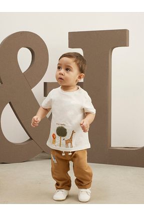 ست بالاتنه و پائین تنه قهوه ای بچه گانه بافتنی Maya And Luca - کد 819032927