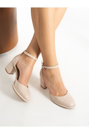 کفش پاشنه بلند کلاسیک بژ زنانه پاشنه پلت فرم پاشنه متوسط ( 5 - 9 cm ) کد 822524939