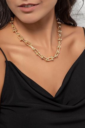 گردنبند جواهر طلائی زنانه فلزی Lal - کد 822532375