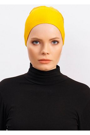 کلاه شنای حجاب زرد زنانه Ecardin - کد 822538334
