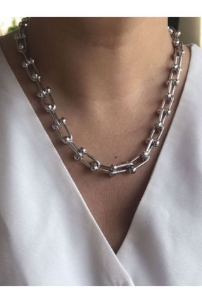 گردنبند جواهر زنانه فلزی کد 822540622