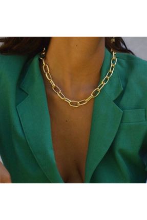 گردنبند جواهر طلائی زنانه فلزی کد 822541728