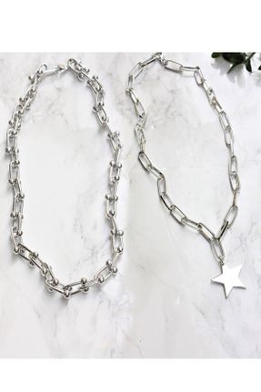 گردنبند جواهر زنانه فلزی کد 822542893