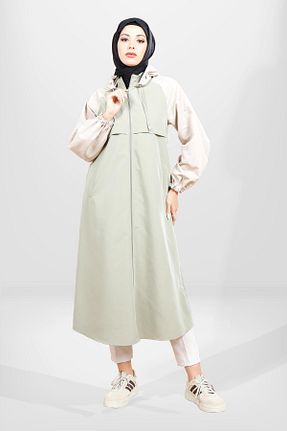 ترنچکت حجاب سبز زنانه بدون آستر Beyza - کد 786424533