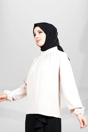 بلوز حجاب بژ زنانه رگولار Beyza - کد 790848665