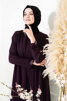 کلاه و ابایا بنفش زنانه بافتنی Beyza - کد 319758560