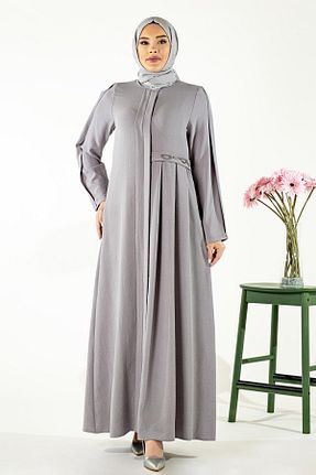 کلاه و ابایا طوسی زنانه بافتنی Beyza - کد 730153814
