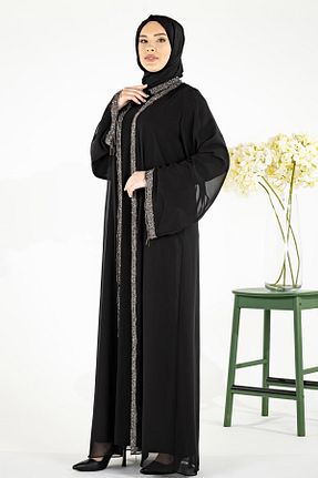 کلاه و ابایا مشکی زنانه بافتنی Beyza - کد 730892066