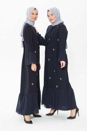 کلاه و ابایا سرمه ای زنانه پلی استر Beyza - کد 204443690