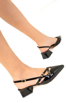 کفش پاشنه بلند کلاسیک مشکی زنانه چرم مصنوعی پاشنه متوسط ( 5 - 9 cm ) پاشنه ضخیم کد 820141294