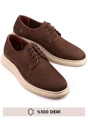 کفش کژوال قهوه ای مردانه نوبوک پاشنه کوتاه ( 4 - 1 cm ) پاشنه ضخیم کد 822365880