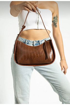 کیف دوشی قهوه ای زنانه چرم مصنوعی Mybag - کد 822415791