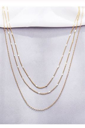 گردنبند جواهر طلائی زنانه فلزی Lal - کد 822536081