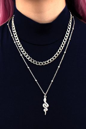 گردنبند جواهر زنانه فلزی کد 822540716