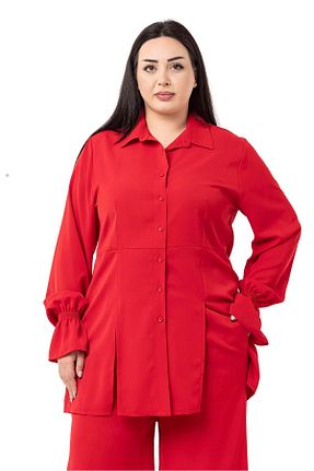 ست بالاتنه و پائین تنه سایز بزرگ قرمز زنانه فاق نرمال DISENTIS MODEST - کد 822544762