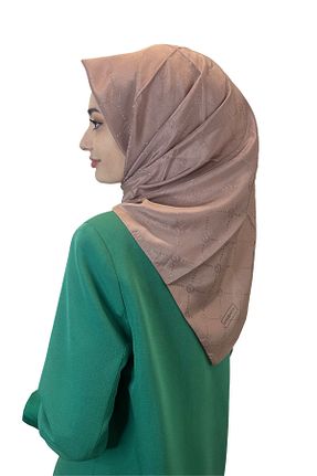 روسری قهوه ای 90 x 90 PİRAMİT - کد 822571760