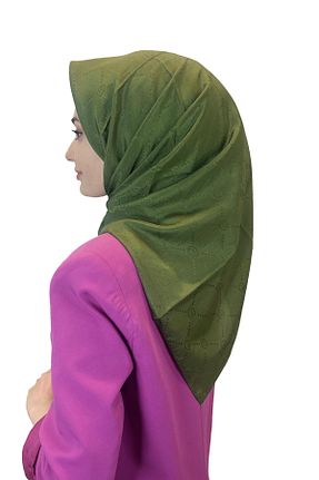 روسری خاکی 90 x 90 PİRAMİT - کد 822571500