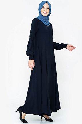کلاه و ابایا سرمه ای زنانه بافتنی Beyza - کد 97421891