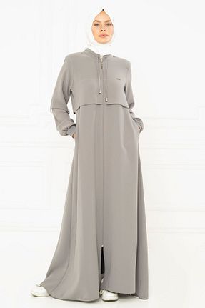 کلاه و ابایا طوسی زنانه بافتنی Beyza - کد 97422334