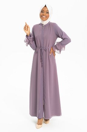 کلاه و ابایا بنفش زنانه بافتنی Beyza - کد 368767864