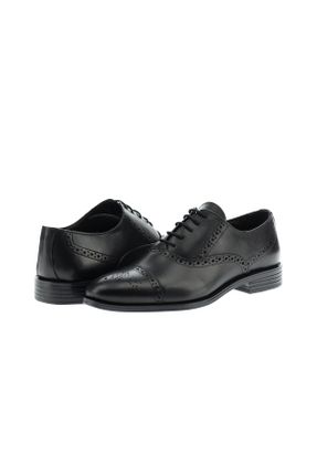 کفش کلاسیک مشکی مردانه چرم طبیعی پاشنه کوتاه ( 4 - 1 cm ) پاشنه نازک کد 737036129