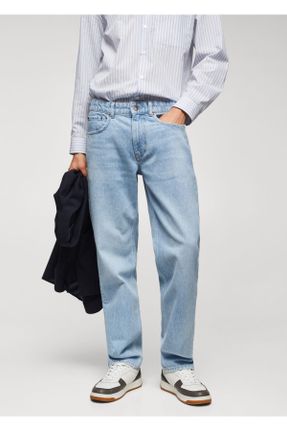 شلوار جین آبی مردانه پاچه رگولار استاندارد کد 767905986